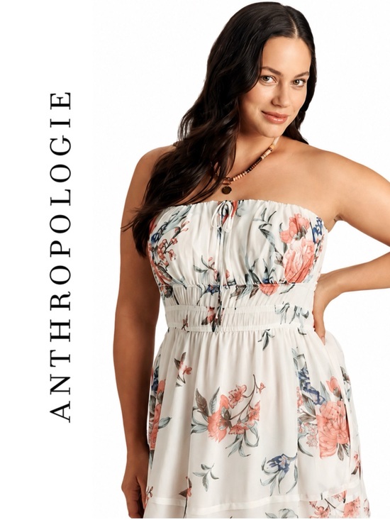 Anthropologie Dresses & Skirts - Anthropologie Somerset Strapless Chiffon Midi Dress